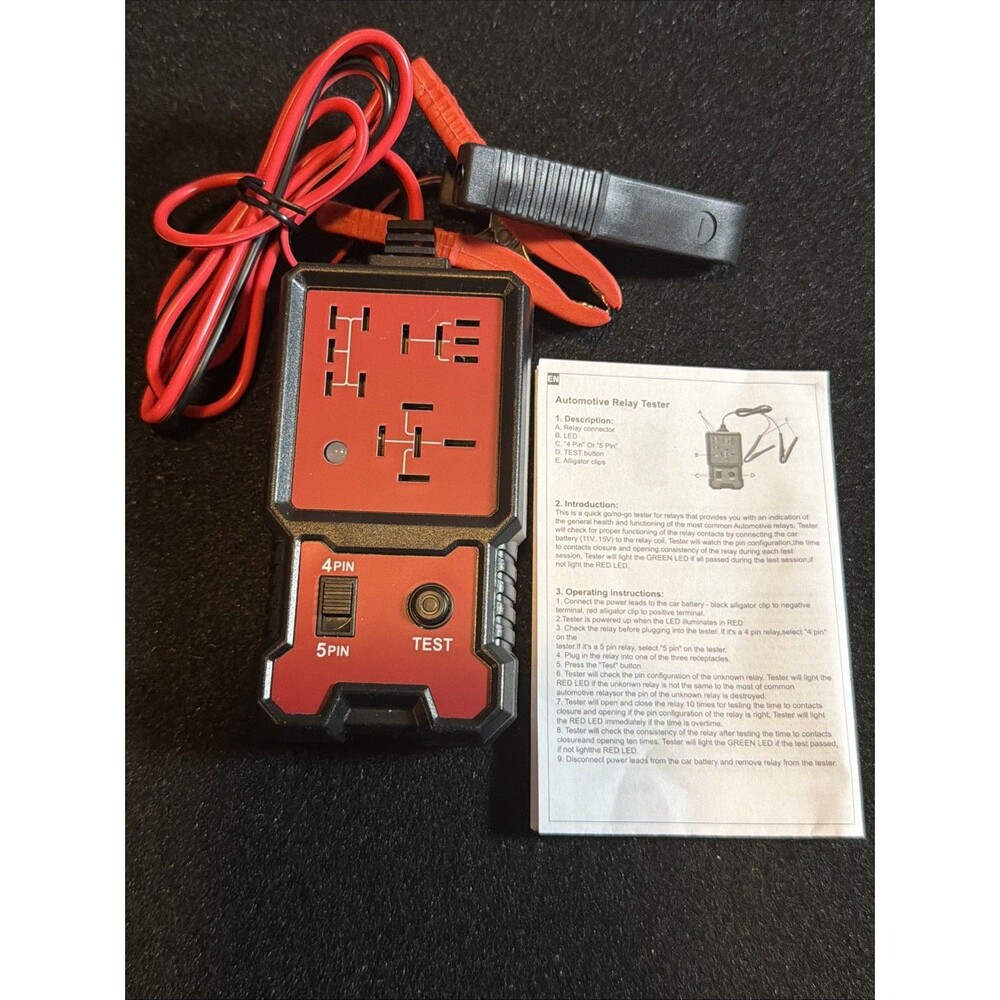 12V Automotive Relay Tester 4 Pin & 5 Pin Professional Car Diagnostic Test ToolM